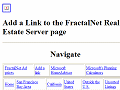 Add a Link to the FractalNet Real Estate Server