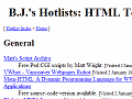 B.J.'s Hotlists: HTML Tools